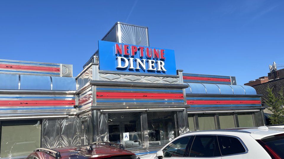 Neptune Diner Bayside storefront on Bell Boulevard.